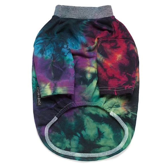 Love Thy Beast Tie Dye Doggy Tee, Deep Sea Tee in Small - Picture 2 of 6